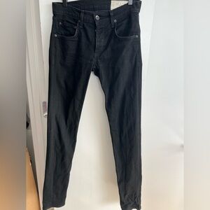 rag & bone - black mid-rise skinny jeans